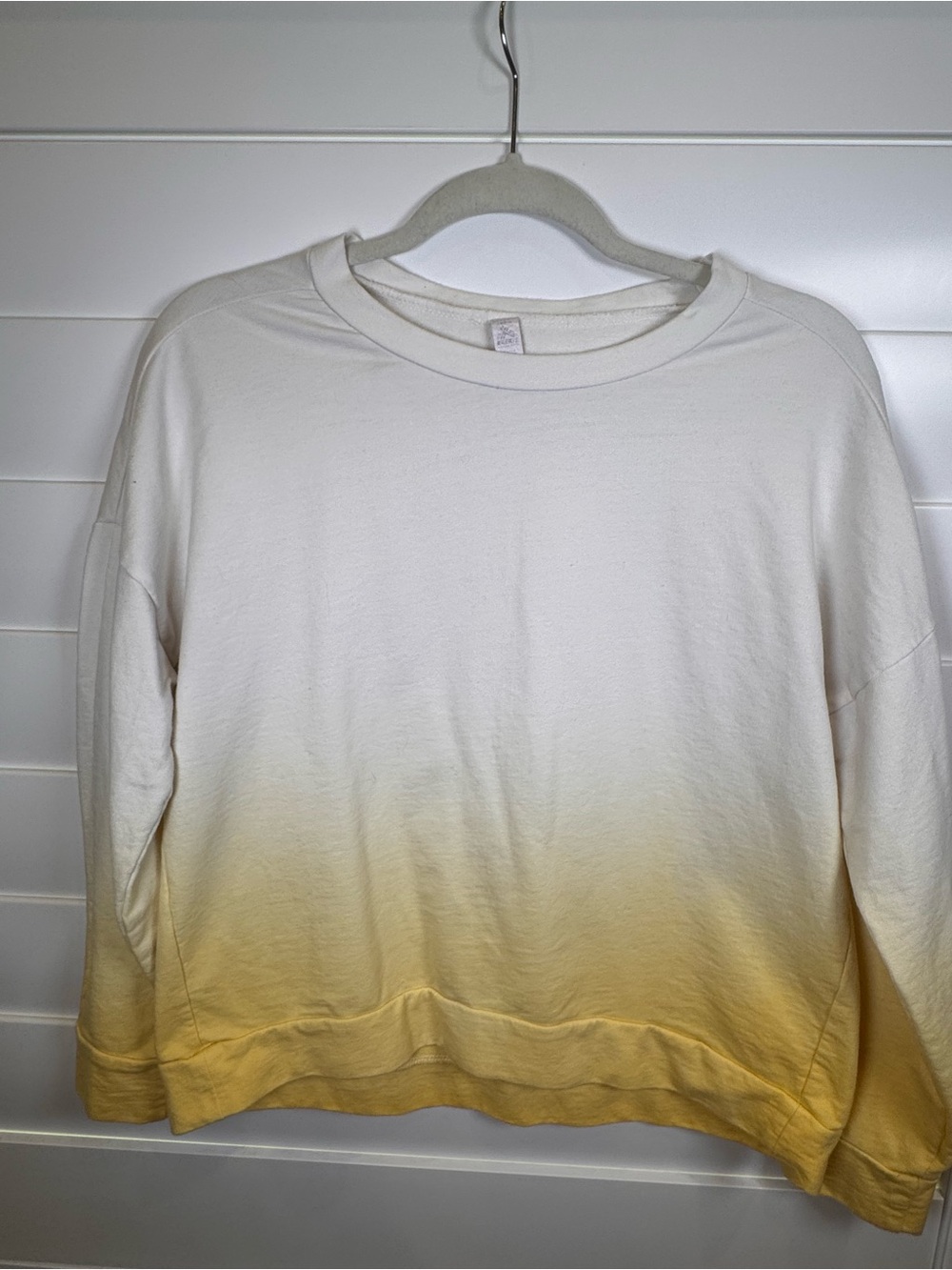 RBX Women's White to Yellow Ombre Crewneck Sweatshirt